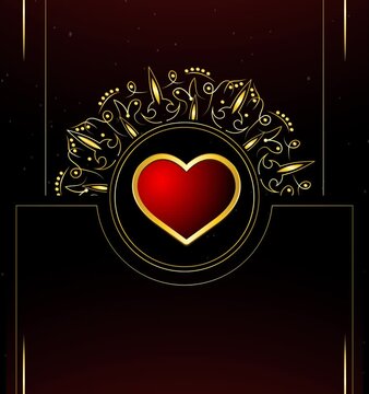 love heart wedding invitation green screen background