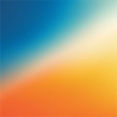 Abstract color gradient background grainy orange blue yellow white noise texture backdrop banner poster header cover design.