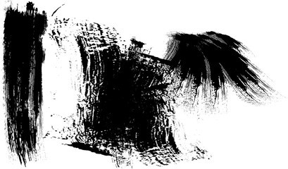 set Brush strokes. Grunge design elements, black vector grunge background, vector brush strokes, Grunge Paint stripe . Vector brush Stroke . Distressed banner . Black isolated paintbrush collection . 