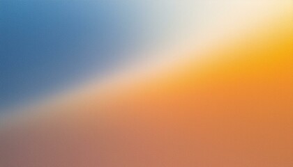 Abstract color gradient background grainy orange blue yellow white noise texture backdrop banner poster header cover design with copy space for text