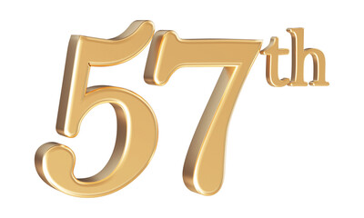 Anniversary 57th year 3d number Gold