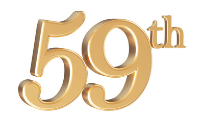 Anniversary 59th year 3d number Gold