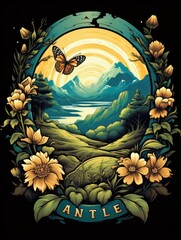 Illustration of nature for a t-shirt design
