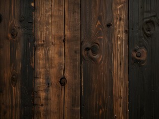 Rough wood, brown and black, rustic texture , generative AI