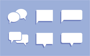 Set of speech bubble collection