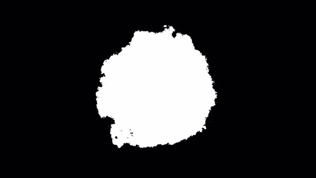 ink drop on black background, ink splatter transition, Abstract ink splatter effect Animation, ink overplay alpha matte composition.