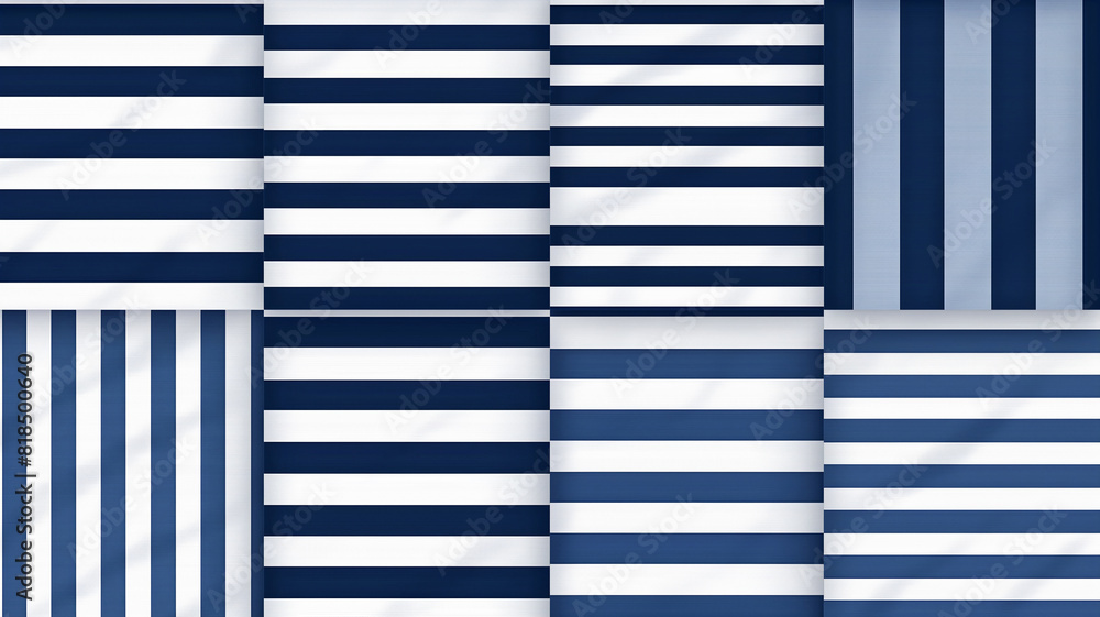 Poster vector art of create an invitation layout a nautical stripes patterns