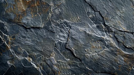 Textured Slate Surface - Natural Rustic Appearance in Dark Grey Tones | High-Resolution Detailed Background