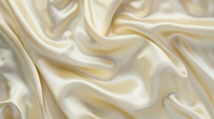 Obraz premium Elegant Silk Fabric Texture with Delicate Sheen in Light Cream - Luxurious Detailed Textile Surface for Designers and Crafters