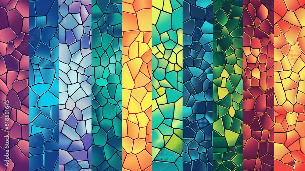 Poster vector art of create an invitation layout a abstract patterns, set of colorful backgrounds