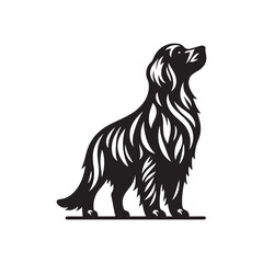 Dog Silhouette flat vector illustration.