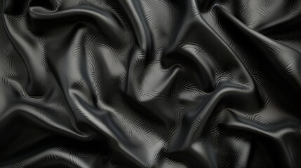 Fototapeta premium Luxurious Black Synthetic Leather Background with Smooth Texture and High-Resolution Detail