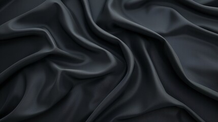 Obraz premium Sleek Neoprene Texture in Uniform Black - Synthetic & Durable Material Background with High Detailing