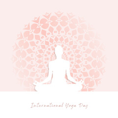 International Day for Yoga Social Media Greeting Vector