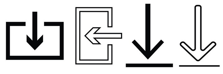 Download icon vector illustration. Download sign and symbol on white background.