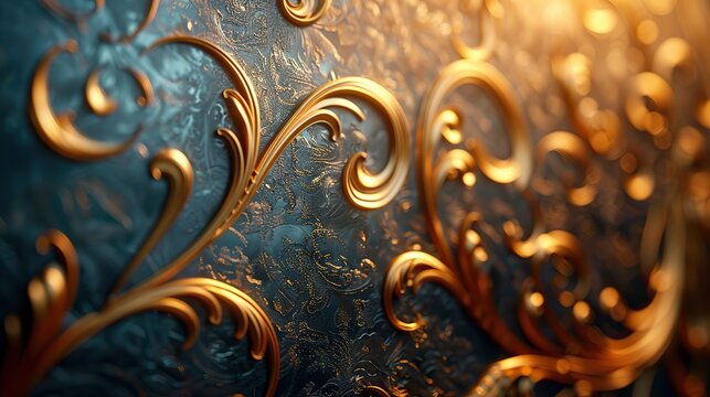 gold damask pattern background.llustration graphic