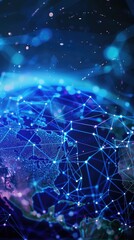 A vibrant digital representation of global weather networks, highlighting interconnected systems and realtime data exchange in a hightech style
