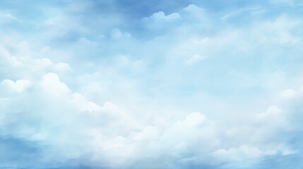 Obraz premium Blue clouds watercolor painting background