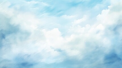 Obraz premium Blue clouds watercolor painting background