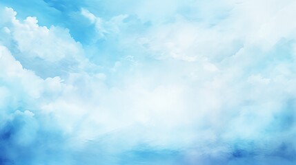 Blue clouds watercolor painting background