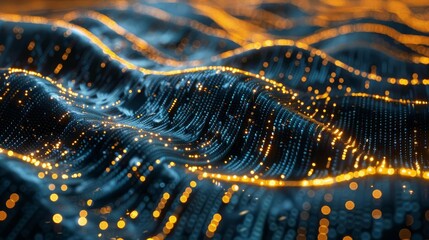 data alchemy ai transmuting raw information into a shimmering stream of golden knowledge conceptual 3d illustration