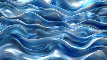 Abstract blue pearl luxury background with waves. Generative AI.