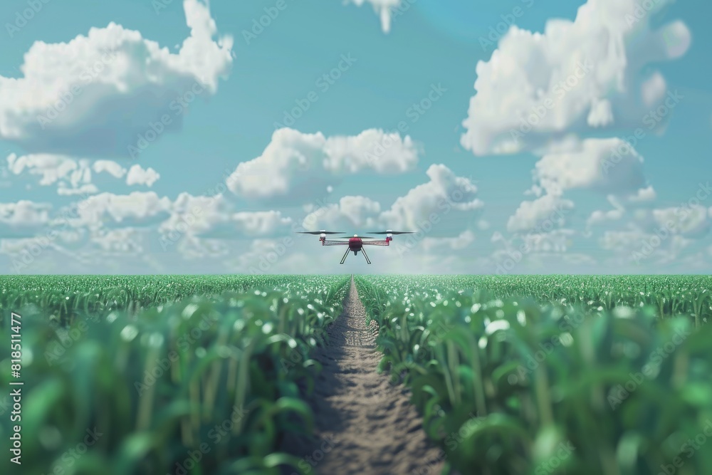 Poster smart farming with uavs optimize crop protection and monitoring for precision agriculture in vibrant