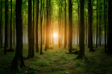 Fototapeta premium morning in the woods