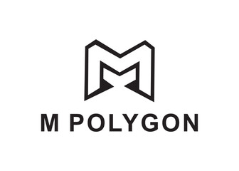 letter m polygon logo, design, Vector, illustration, creative icon, template