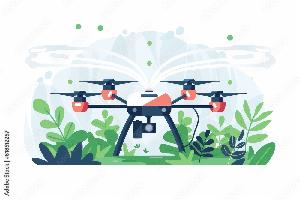 Poster smart farming with uavs and agricultural drones optimize crop monitoring and protection in precision