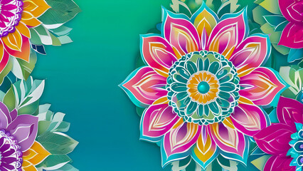 Calming Blue Watercolor Mandala - Serene Circular Floral Design
