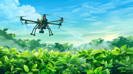 UAV technology supports precision agriculture with smart farming for effective crop monitoring in vibrant fields