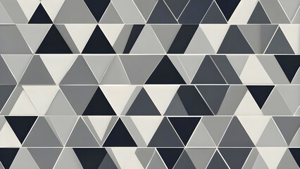 Seamless Black and White Triangle Pattern - Modern Geometric Repeating Background