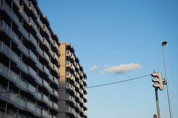 Obraz premium 信号とマンション