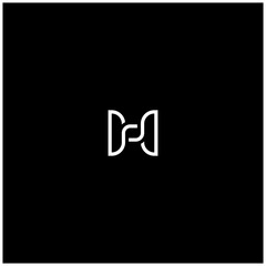 simple H design, abstract H monogram logo