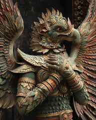 Fototapeta premium Garuda, a literary animal, shows a creative and charismatic culture