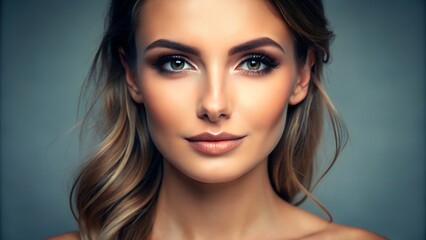 Fototapeta premium Woman Reveals Successful Nose Job Transformation