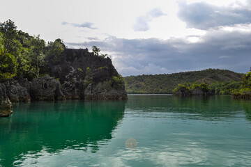 The landscape image of the archipelago of Raja Ampat, Southwest Papua, Indonesia.