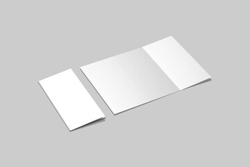 Trilold brochure leaflet presentation mock up