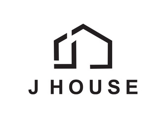letter j house logo, design, Vector, illustration, creative icon, template
