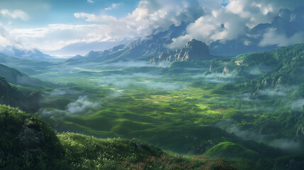 panorama of the mountains