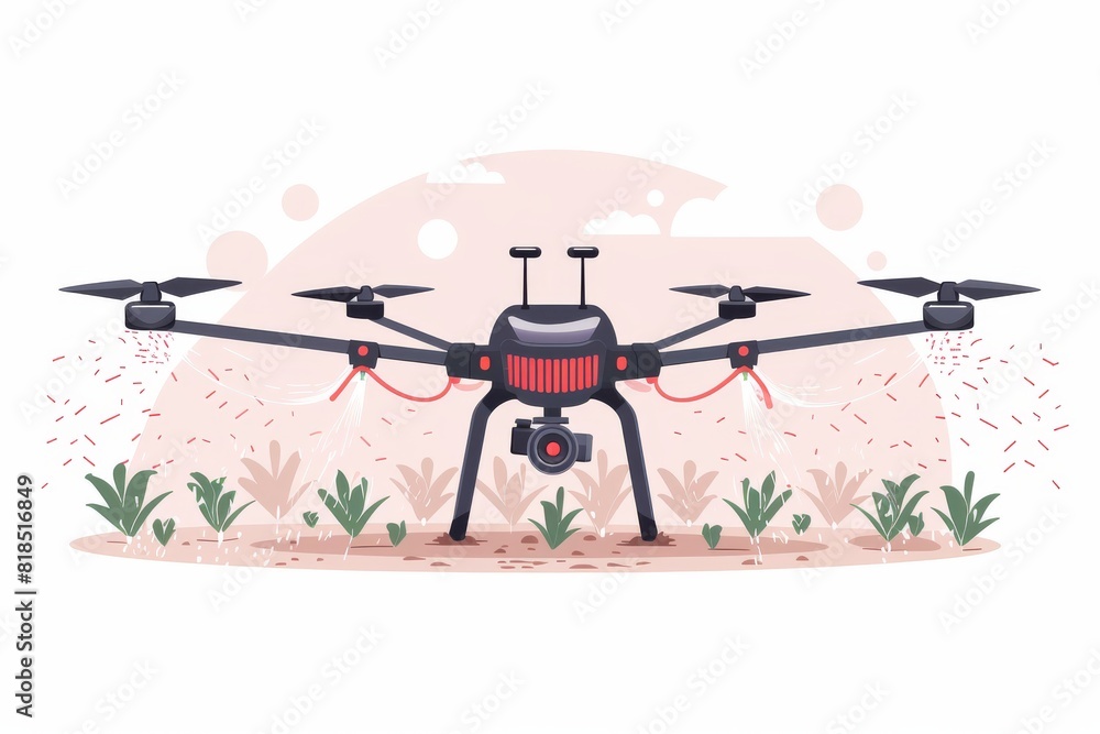 Poster drones enhance smart farming operations in modern agriculture, improving productivity with efficient