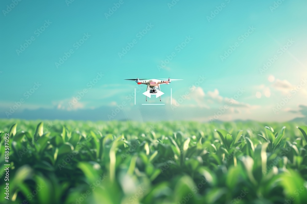 Aufkleber efficient, smart farming operations in modern agriculture utilize drones to optimize productivity wi
