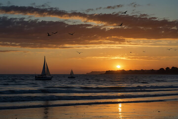 Twilight Serenity: Coastal Tranquility at Sunset