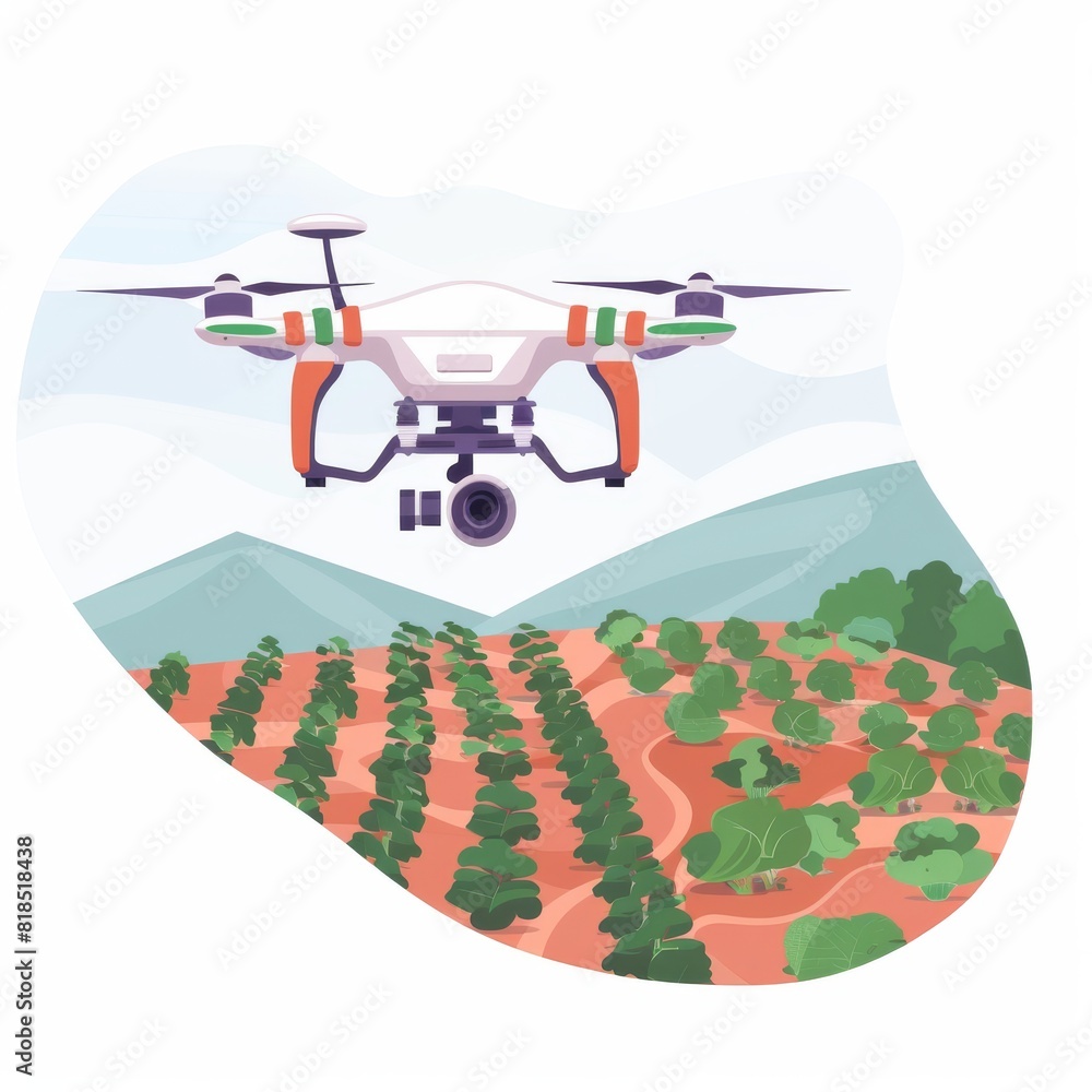 Poster farming drones enhance agricultural efficiency by monitoring crop nutrition and implementing precisi