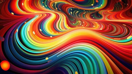 Dynamic holographic patterns swirling and shifting in vibrant colors