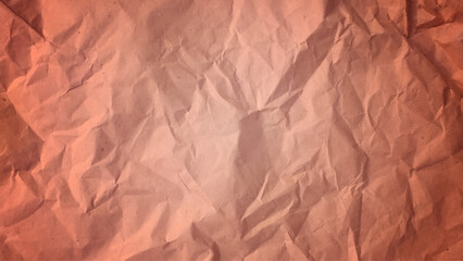 Light brown wrapping texture. Beige parchment, manuscript. Natural sheet surface. Texture of craft crumpled brown paper background. Eco recyclable paper