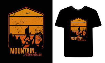 Adventure is calling mountain off road adventure time natural mountain t shirt design