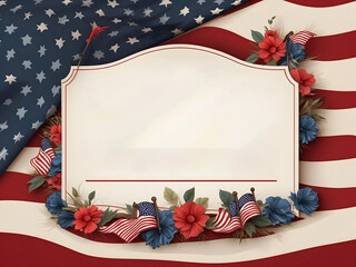 Memorial Day Background Design. We will be closed for Memorial Day. copy space for text, space for your text design.