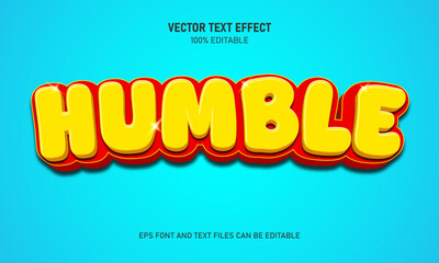 Humble editable text effect trending style modern